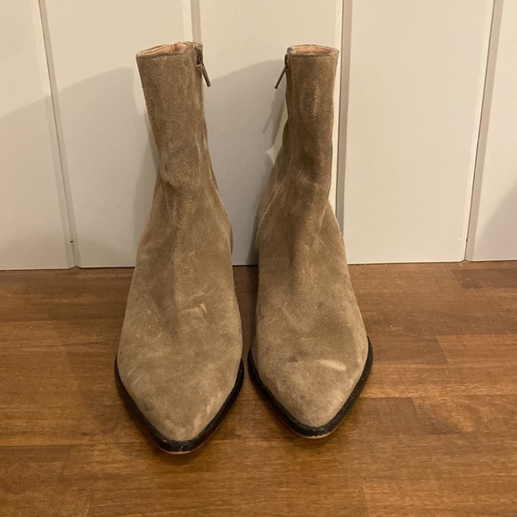 Caty Ankle Boot SZ 7.5 suede tan western - Picture 2 of 11